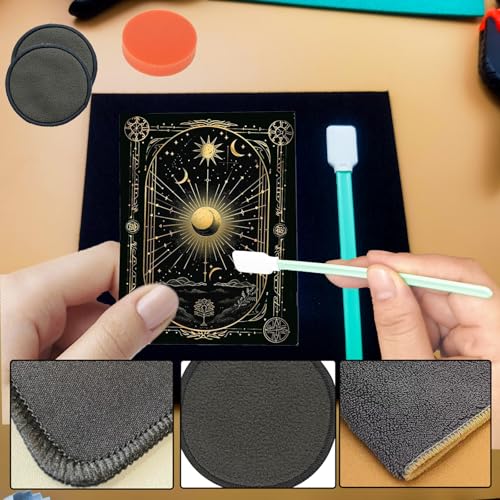 Luxiys 174 Pcs Trading Card Cleaning Care Tool Accessory Kit, Sports Card Care Flattening Cleaning Kit