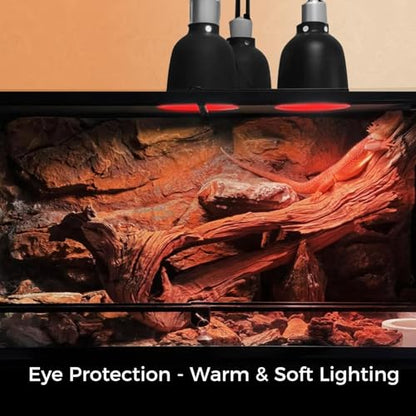 Infrared Reptile Heat Bulb Lamp 75W, 2-in-1 Day & Night Combo, Infrared Heat Lamp & UVA Sunlight Heating Lamp for Reptile Terrariums - style: Day & Night Heat Lamp 75W