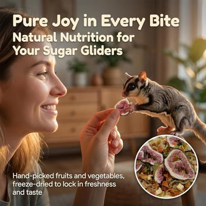 RAINFLOW High Calcium Dried Fruit & Vegetable Birds & Small Pet Food Mix | Calcium Supplement for Sugar Glider, Bird, Hamster, Parrot Treats Blend for Bearded Dragon, Guinea Pig, Rabbit & More
