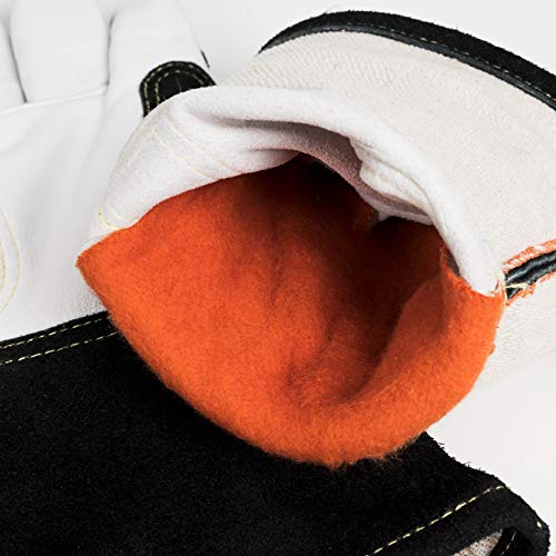 YESWELDER Premium Goatskin TIG Welding Gloves | Top Grain Leather | High Dexterity | True - Fit-Large - size: Large (Pack of 1)
