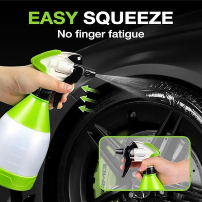 360° Trigger Heavy Duty Spray Bottle 17OZ, Leak Free, 1 PC | Acid& Chemical Resistant, Adjustable Nozzle, Double Mist Trigger Sprayer, Perfect for Car Cleaning and Detailing - size: 17 Ounces