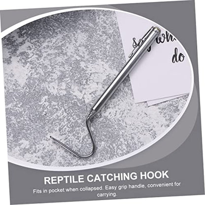VANZACK 2pcs Retractable Snake Catching Hooks Lightweight Reptile Tool for Safe Handling Smooth Edges Portable Design for Catching and Outdoor Use
