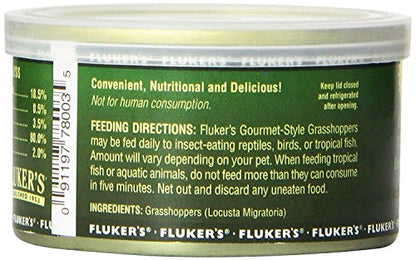 Fluker's Gourmet Canned Food for Reptiles, Fish, Birds and Small Animals, Grass Hoppers 1.2 oz - size: 1.2 Ounce (Pack of 1), style: Grass Hoppers