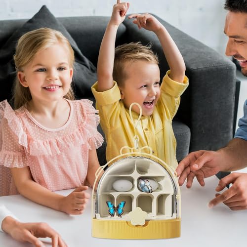 Silkworm Transport Container Clear Breathable Silkworm Observation Box | Reptiles Habitat for Indoor Raising Science Projects Outdoor Activities Teens Camping Backyard