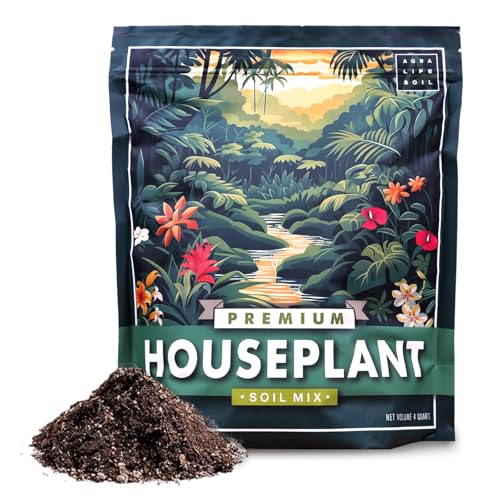Agralife Houseplant Soil 4 Quarts Premium Organic Mix for Indoor Plants | Balanced moisture. Healthy growth. Premium organic soil supports monstera, pothos, snake plants, and more. - style: House Plant Soil Mix