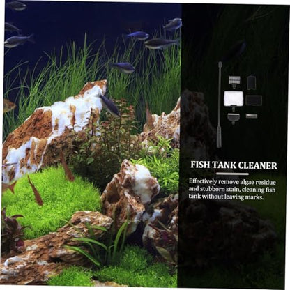1set Fish Tank Cleaning Tool Aquarium Scraper Brush Net Sponge Spoon for Efficient Tank Maintenance Easy to Use Store Detach Aquarium Accessories for All