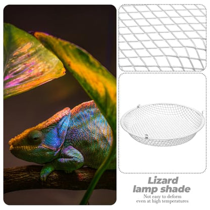 VOSAREA Reptile Scalding Lampshade 8.5 Inch Dome Cover Heat Lamp Protector for Reptile Habitat Safe Mesh Shade for PET Cages and Terrariums