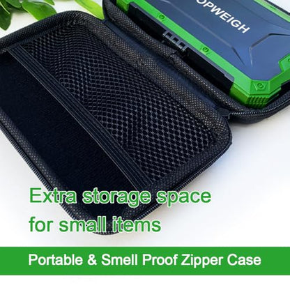 Pocket Scale, Dual Powered, Precision Gram Scale with Zipper Case | Digital Small Coin Scale, Large Backlight Display, 500g x 0.01g, 6 Weighing Units,Cal Weight, USB Cable Included - color: Green