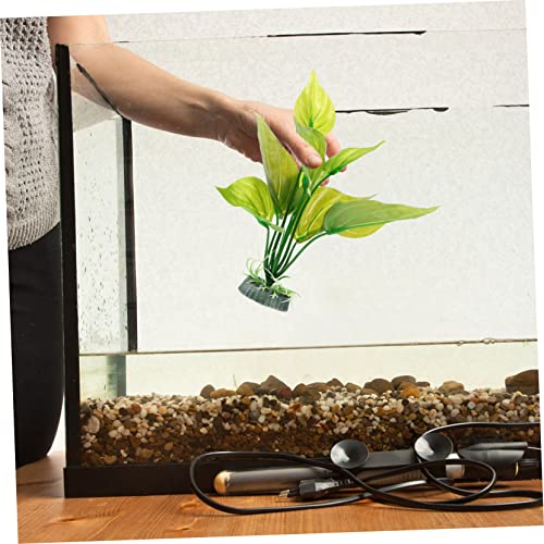 LIFKOME Reptile Tank Decor Lifelike Aquarium Fake Plant Resin Water Grass Ornament for Fish Tanks Turtle Habitats and Terrariums Realistic Aquatic Landscape Decoration