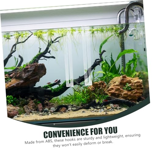 Toyvian 2pcs Aquarium Hangers Kit Plant Holder Hooks for Fish Tank Reptile Basking Station Terrarium Supplies Easy to Install