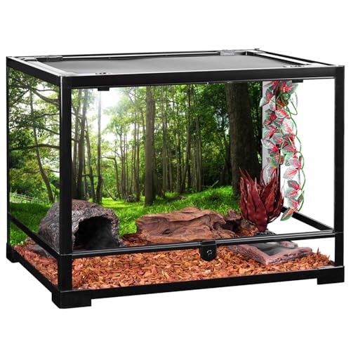 30x12 in Forest Terrarium Backdrop Green Tree Reptile Habitat Background | AWERT Tropical Aquarium Background Durable Polyester - size: 30x12in/75x30cm