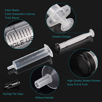 5ml Syringe Without Needle - 5 ml Small Plastic Syringes Sterile Individually Packed with Cap for Lab Medicine Student Measuring Liquid and Pet Dog Cat Baby Feeding Oral Colostrum ( 12 Pack 5cc /ml )
