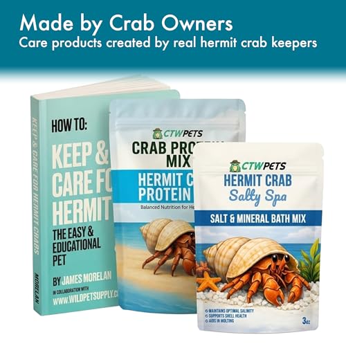 Salty Spa Hermit Crab Salt Water Mix with Calcium & Trace Minerals | Marine salt for hermit crabs creates mineral-rich soaking water with calcium and trace minerals for habitat pools