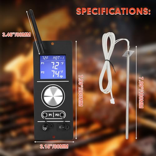 Gen 2 Retro Fit WiFi PID Pellet Grill Controller,Replacement for Camp Chef Pellet Grill & Smoker PG24-82 Models, PG24-82 Compatible with Pursuit 20, SG24, XT24, SGG/SG 30, SGX36, DLX24/36