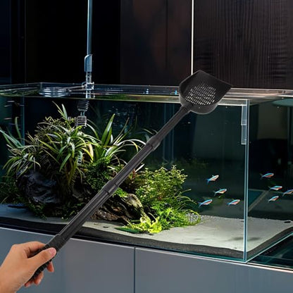NUOBESTY Detachable Handle Aquarium Gravel Sand Shovel Multifunctional Fish Tank Cleaner for Sand Debris Removal Reach Areas Use for Aquariums Fish Tanks Reptile Habitats