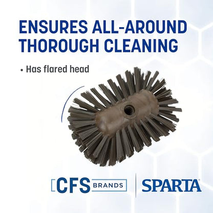 SPARTA Kettle Brush, Essential Scrubber with Flared Head for Cleaning Tanks and Kettles, 5.25" x 7.5", Brown - color: Brown