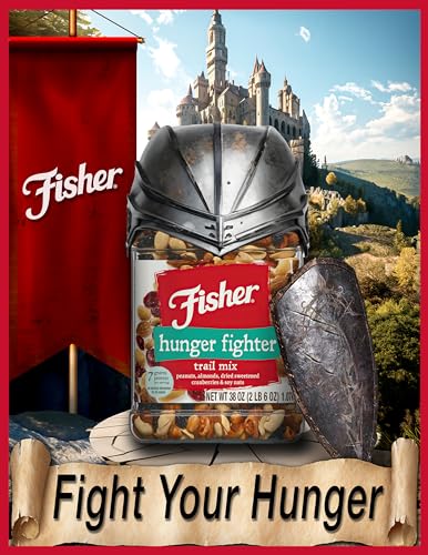 Fisher Snack Hunger Fighter Bulk Trail Mix, 38 oz, Pack of 1 | Peanuts, Almonds, Dried Sweetened Cranberries And Soy Nuts, Snacks For Adults And Kids, Dried Fruit, Healthy Snacks - size: 38 Ounce (Pack of 1)