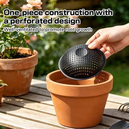 Planter Inserts 4.4 Inch Bowl Grid Mats, Plant Pot Hole Mesh Pads Drainage | 10Pack, 3D Breathable Net, Drainage Screens Inserts To Prevent Leakage & Root Rot, Ideal For Indoor Outdoor Potted Plants - size: 4.4 Inch