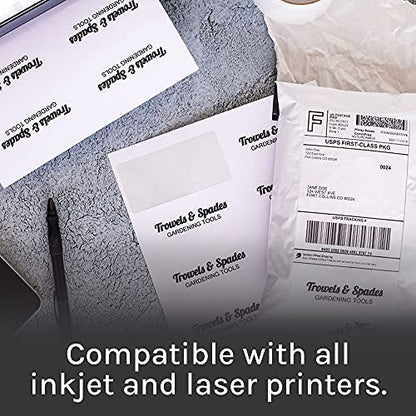 Premium Label Supply White Sticker Address Labels – 2" x 4" – Laser/Inkjet Compatible – (10 per Sheet), 25 Sheets – 250 Total Adhesive Labels - size: 250 Labels