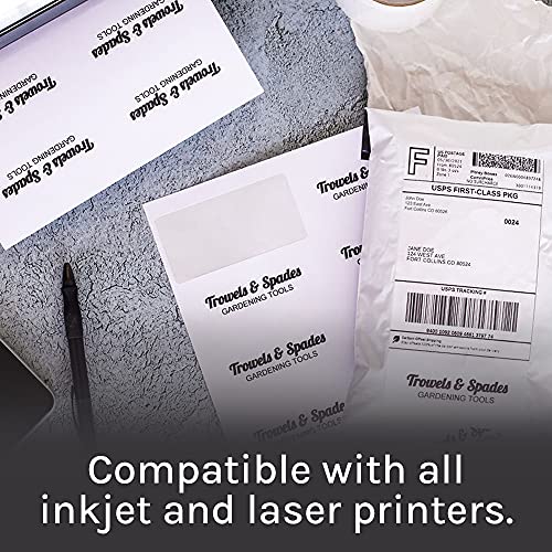 Premium Label Supply White Sticker Address Labels – 2" x 4" – Laser/Inkjet Compatible – (10 per Sheet), 25 Sheets – 250 Total Adhesive Labels - size: 250 Labels