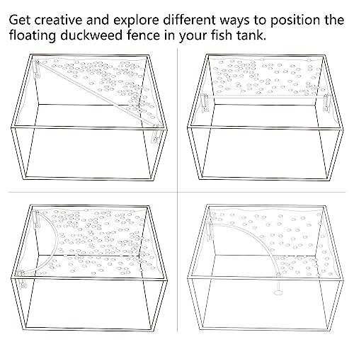 HOZOE Floating Plant Fence for Aquarium, Separates Plants, Automatically Adjusts Height with Water Level, Suitable for Most Aquariums. (1 PCS) - style: 1 PCS