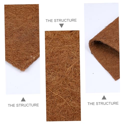 POPETPOP Natural Coconut Fibre Reptile Carpet Mat Tortoise Carpet Pad for Bearded Dragon Turtle Insulation Mat