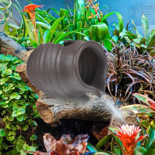 MERRYHAPY Fish Tank Waterfall Dispenser Ceramic Fountain Jar for Garden, Balcony, Living Room Landscape Decoration