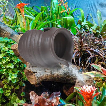 MERRYHAPY Fish Tank Waterfall Dispenser Ceramic Fountain Jar for Garden, Balcony, Living Room Landscape Decoration