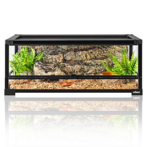 20 Gallon Tempered Glass Reptile Tank, 30" x 12" x 12" Reptile Terrarium with Sliding Door Top Screen Ventilation, Front Opening Reptile Enclosure for Lizard,Gecko,Chameleon - size: 30" x 12" x 12"