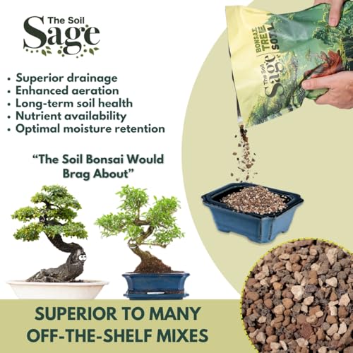5 Qt Premium Bonsai Mix with Akadama | High Drainage Potting - USA Made - style: Bonsai Soil / 5 QT