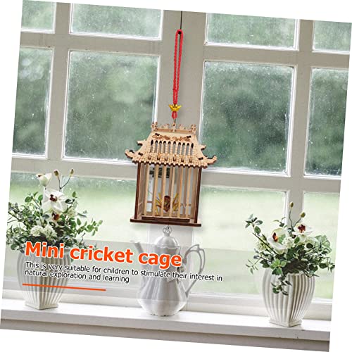 Habitat Science Kits 1pc Cage Wooden Cage Habitat Feeding House Carrying Case Mesh Critter Case Small Hand Net