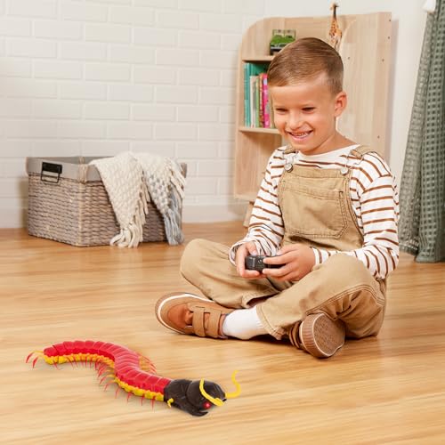 Terra by Battat — RC Centipede Giant Scolopendra Toy with LED Eyes | Remote Control Centipede with 18 Body Segments, Fast Moving Legs and S Shape Wriggle; Electronic Animal Toy for Kids 6+ Years - style: Scolopendra