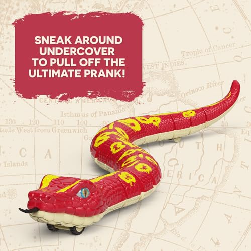 Terra by Battat — Giant RC Red Snake 30-Inch Remote Control Reptile | Realistic red python with LED eyes, flickering tongue and S-shaped slither for pretend play; kids 5+ years - style: Giant Anaconda