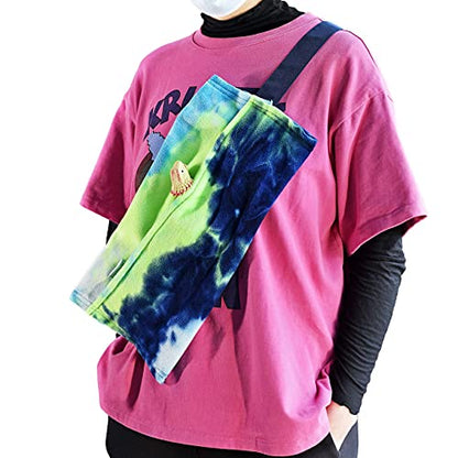 LIKZINWA Bearded Dragon Sling Carrier, Small Animal Carrier Lizard Carrier and Reptile Carrier with Adjustable Strap - color: Blue-green without buttons