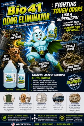 Odor Eliminator, Molecular Technology Since 2005 - Commercial, Industrial, Strong Pet & Urine Odor Remover, Trash Can Deodorizer (One) 32 oz bottle - size: 1 Count (Pack of 1)