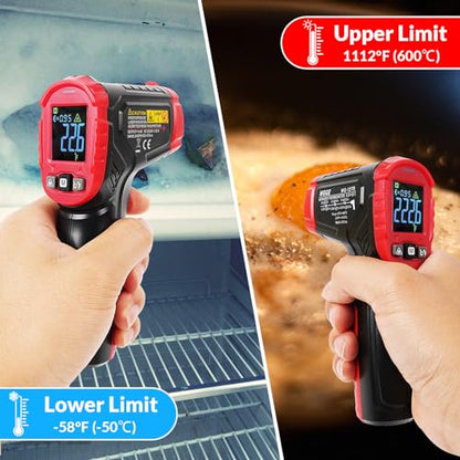 Infrared Thermometer Gun WG-127B, Digital IR Thermometer for Cooking, Candy, Food, Pizza Oven, Grill & Engine, Temp Reader -58℉~1112℉(-50℃~600℃) Non-Contact Temperature Gun (Not for Human)