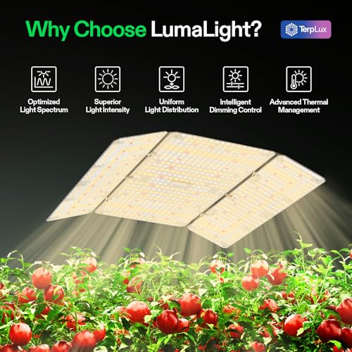 VIVOSUN LumaLight 400W LED Grow Light, Full Spectrum Plant Light | Smart Dimmable & High PPFD for Indoor Plants Seedling Vegetables Bloom, Fits 4×4/5×5 Grow Tents - size: 4x4