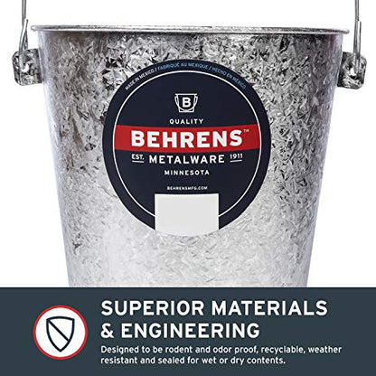 Behrens Hot-Dipped Galvanized Steel Utility Pail, 22-Quart - size: 22-Quart, style: Hot Dipped