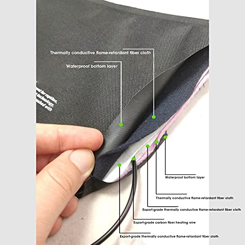 plplaaoo Constant Temperature Under Tank Terrarium Warmer Heating Mat, Reptile Heating Pad, Adjustable Temperature Under Tank Terrarium Heater, Heat Mat for Turtle Snake Frog Lizard Small Animals(L) - size: Large