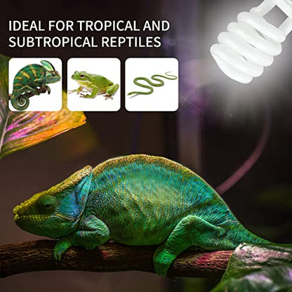 LUCKY HERP Reptile UVA UVB Light 5.0 26W Compact Fluorescent Tropical Terrarium Lamp - style: UVB5.0 26W