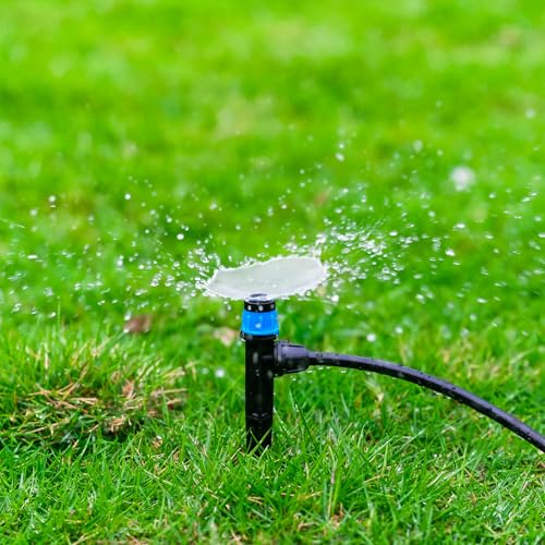 Adjustable Drip Irrigation Emitters for 1/4" Tubing, 25pcs | Adjustable 360 Degree Water Flow, Lock Barbed, Drip Spray Emitters Parts, Garden Watering System - size: 25pcs Drip Spray Emitters