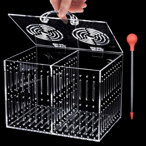 Magnet Acclimation Box for Saltwater Fish Quarantine Aquarium Isolation Box for Aquarium Fish Anemone Reef Coral - size: 8.26 Inch*5.9 inch*5.9 Inch