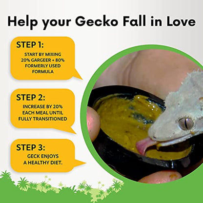 Gargeer 16oz Gentle Geck Fig Diet - Crested Gecko Food. Made in USA | Expert-crafted superfood! Infused with sweet organic fig, banana, wild insect proteins & probiotics. Zero soy or fillers - size: 1 Pound (Pack of 1)