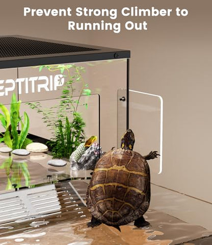 Turtle Basking Platform for 18-19 Inchs Wide Aquariums - Last Long Stainless Steel Supports & Mesh, Non-Slip Ramp for Aquatic Turtles, Turtle Tank Accessories (Extra Large) - size: Fit 18-19 Inchs Wide
