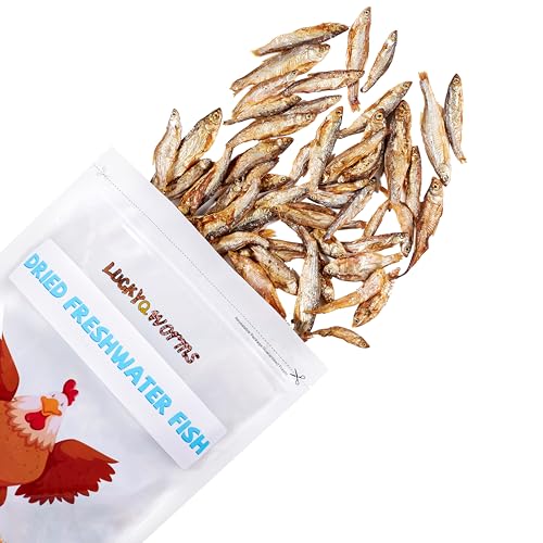 Dried Freshwater Fish, 1 Lbs Resealable Bag - Natural High-Protein Food for Turtles, Reptiles, Large Tropical Fish, Cats, Small Pets and Chicken - Crude Protein 30% Min