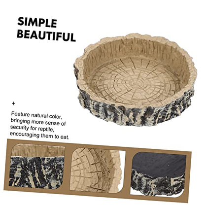 Crawling Pet Food Storage Basin Reptile Water Feeder Tortoise Food Container Habitat Accessory