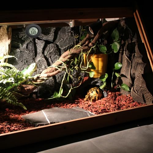 Reptile Tank Accessories, 2pcs Reptile Thermometer and Humidity Gauge, Bearded Dragon Tank Thermometer Humidity Gauge for Jumping Spider, Leopard Gecko, Hermit Crab, Gecko, Ball Python, Lizard.