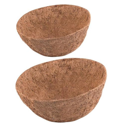 2 Pack Round Coco Liners for Hanging Basket Replacement Coconut Fiber Liner for Garden Decoration Flower Pot (8 inch) - size: 8 inch