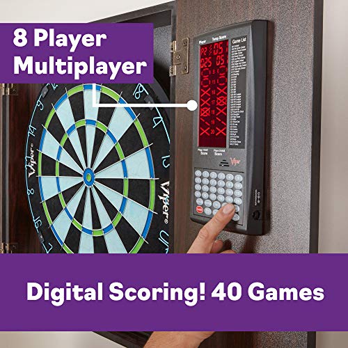 Deluxe Dartboard Cabinet with Integrated Pro Score and Cricket Scoreboard - style: Premium