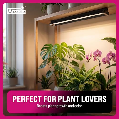 Arcadia LumenIZE Jungle Dawn LED Bar 19" Long 24 Watts High Lumen Output – Smart LED Light Bars for Indoor Reptiles Terrariums, Plants and Bioactive Setups, Long Lasting Easy to Use Natural Lighting